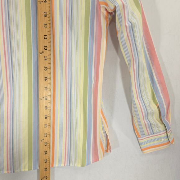 Orvis Shirt Womens 6 Multicolor Striped Wrinkle Resistant Long Sleeve Button Up - Picture 8 of 9